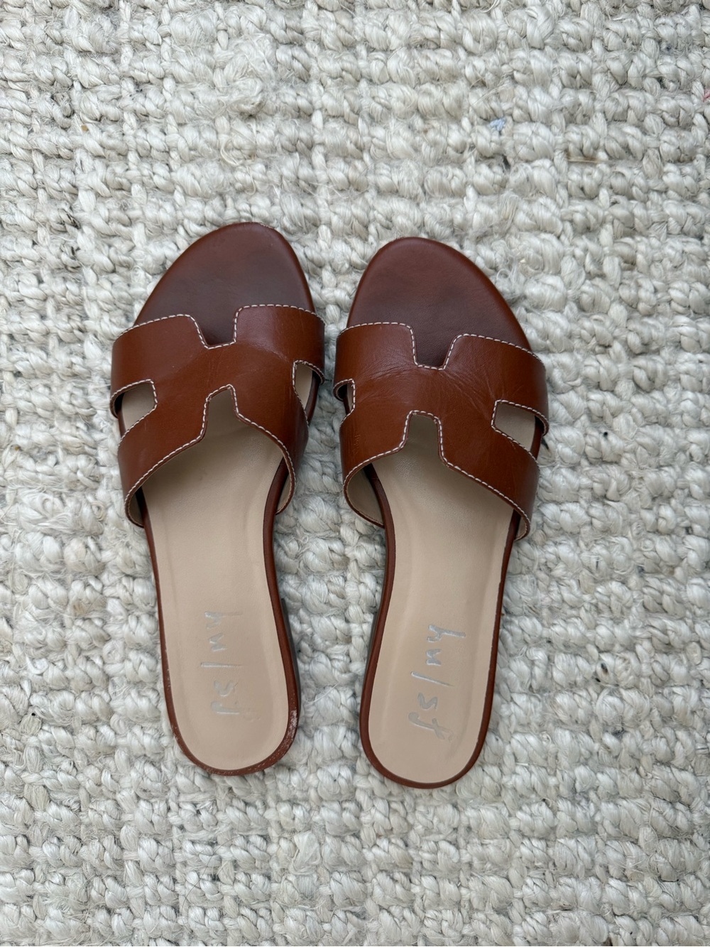 Tuckernuck Brown Leather Slide Mules
